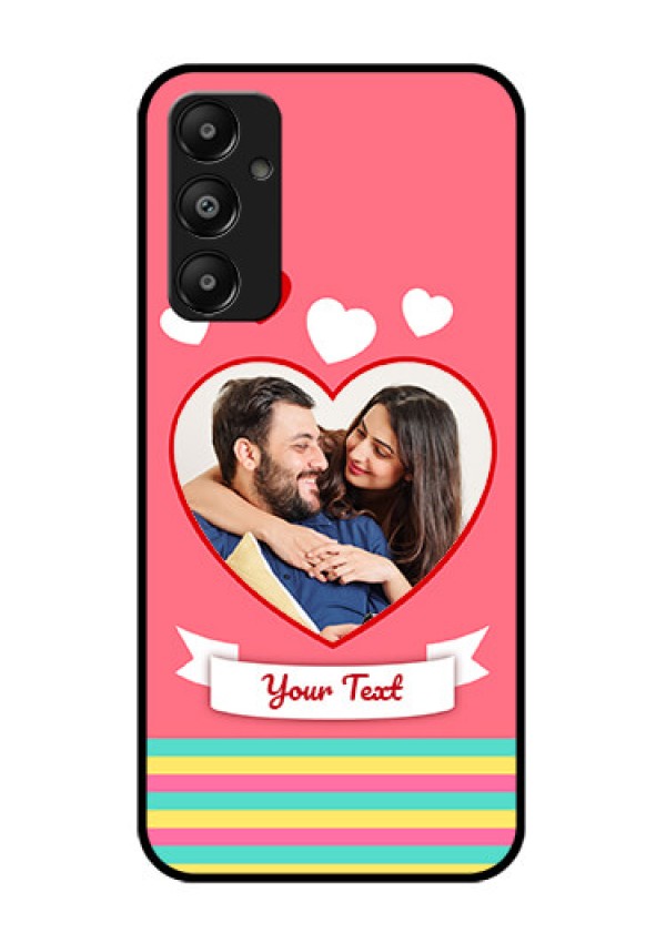 Galaxy A05s Custom Glass Phone Case - Love Shapes Doodle Design
