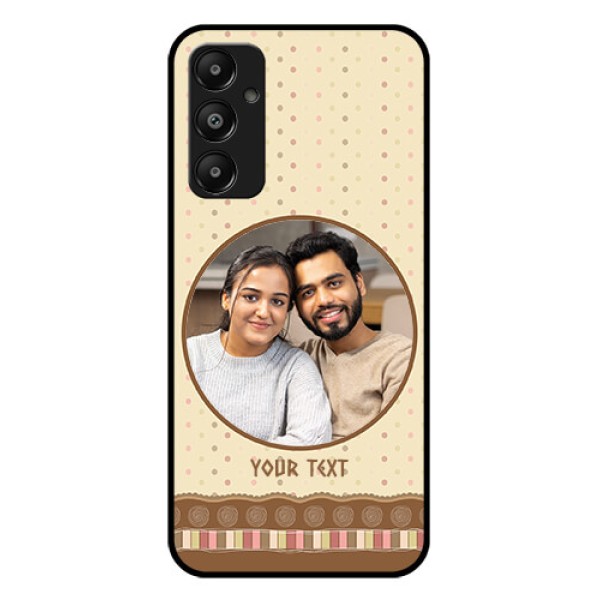 Galaxy A05s Custom Glass Phone Case - Brown Dotted Mobile Case Design Galaxy A05s Custom Glass Phone Case - Brown Dotted Mobile Case Design