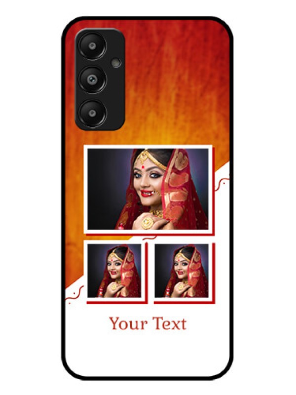 Custom Galaxy A05s Custom Glass Phone Case - Wedding Memories Design