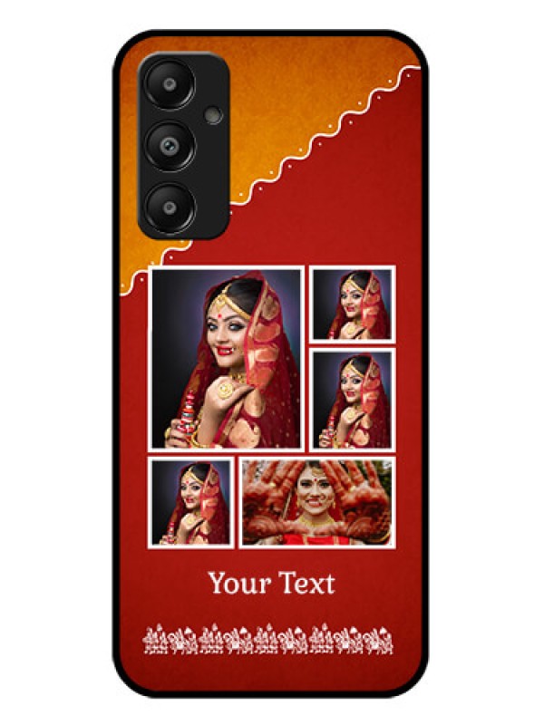 Custom Galaxy A05s Custom Glass Phone Case - Wedding Pic Upload Design