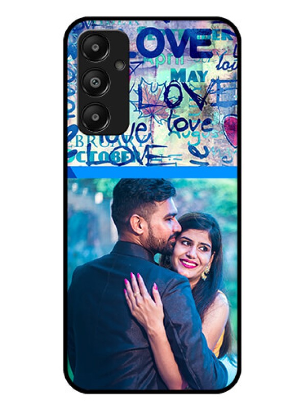 Custom Galaxy A05s Custom Glass Phone Case - Colorful Love Design