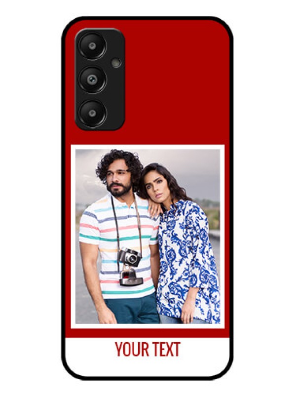 Custom Galaxy A05s Custom Glass Phone Case - Red Color Design