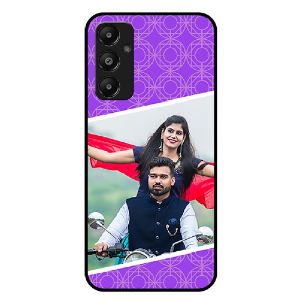Galaxy A05s Custom Glass Phone Case - Violet Color Pattern Design