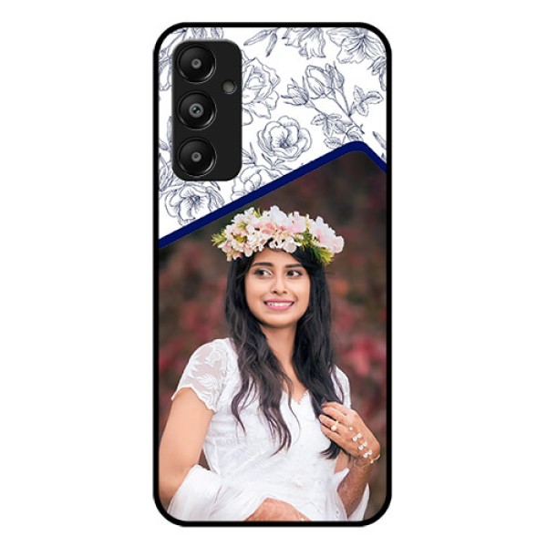 Galaxy A05s Custom Glass Phone Case - Classy Floral Design