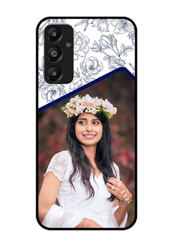 Galaxy A05s Custom Glass Phone Case - Classy Floral Design
