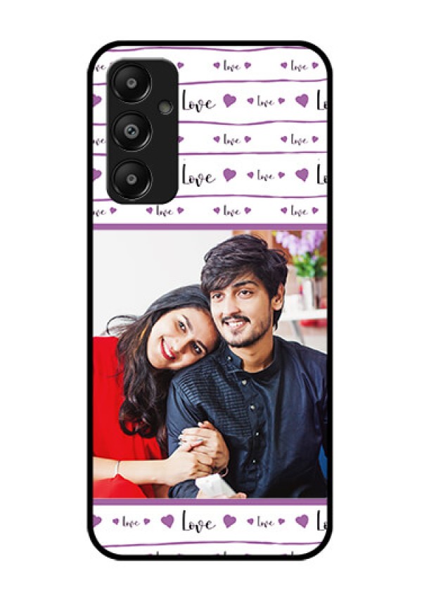 Galaxy A05s Custom Glass Phone Case - Couples Heart Design