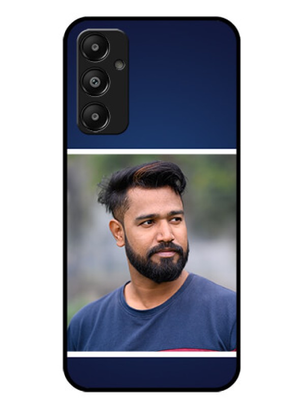 Custom Galaxy A05s Custom Glass Phone Case - Simple Royal Blue Design