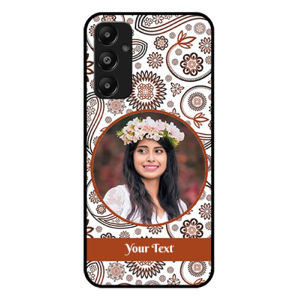 Galaxy A05s Custom Glass Phone Case - Abstract Flower Design