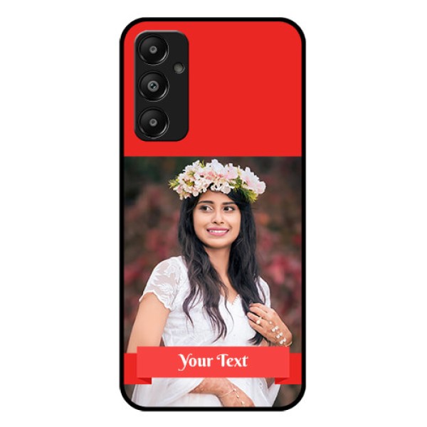 Galaxy A05s Custom Glass Phone Case - Simple Red Color Design Galaxy A05s Custom Glass Phone Case - Simple Red Color Design