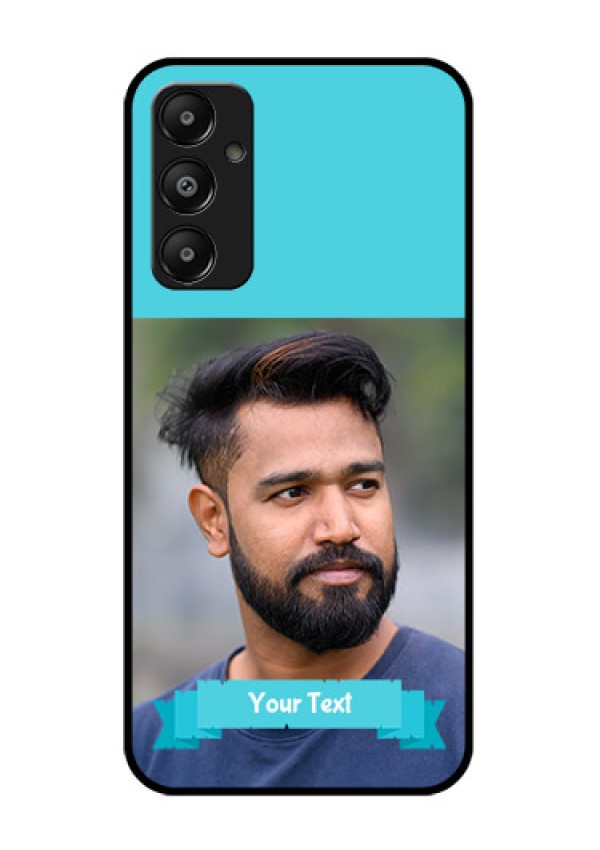 Galaxy A05s Custom Glass Phone Case - Blue Color Design