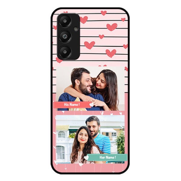 Galaxy A05s Custom Glass Phone Case - Photo With Heart Design