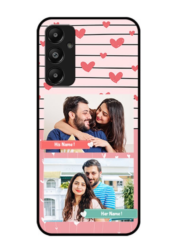 Galaxy A05s Custom Glass Phone Case - Photo With Heart Design