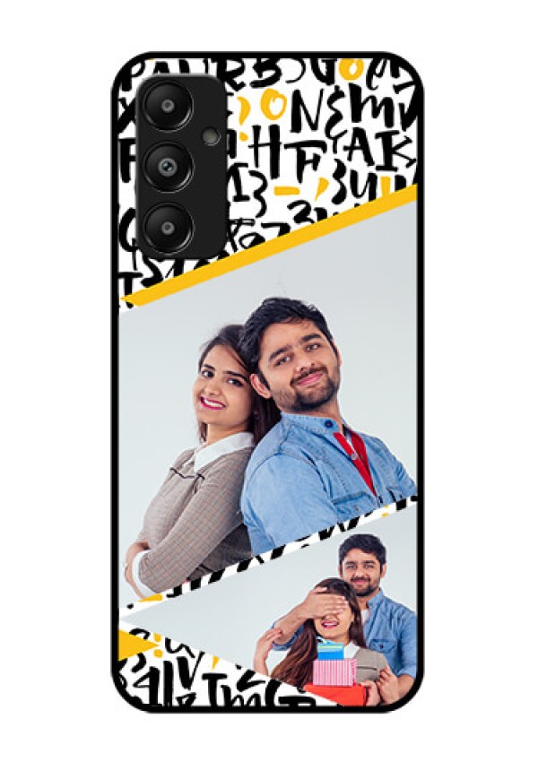 Galaxy A05s Custom Glass Phone Case - Letters Pattern Design