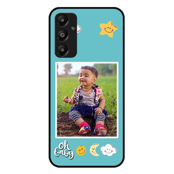 Galaxy A05s Custom Glass Phone Case - Smiley Kids Stars Design Galaxy A05s Custom Glass Phone Case - Smiley Kids Stars Design