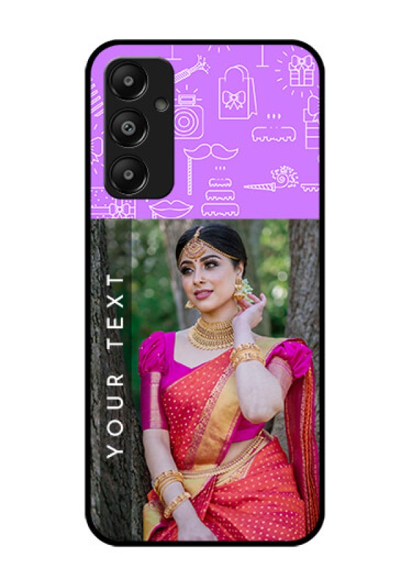 Galaxy A05s Custom Glass Phone Case - Birthday Icons Design