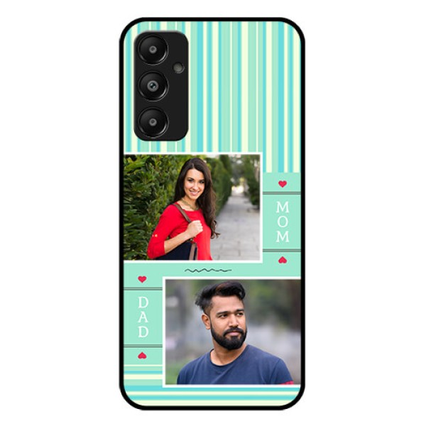 Galaxy A05s Custom Glass Phone Case - Mom & Dad Pic Design