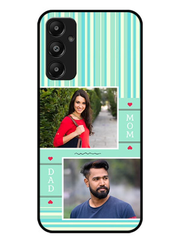 Custom Galaxy A05s Custom Glass Phone Case - Mom & Dad Pic Design
