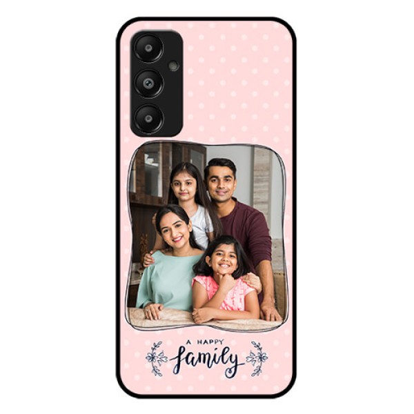 Galaxy A05s Custom Glass Phone Case - Family With Dots Design