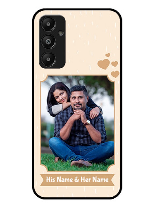 Custom Galaxy A05s Custom Glass Phone Case - With Confetti Love Design