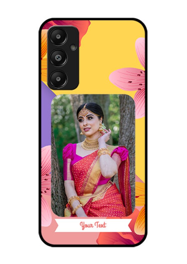 Galaxy A05s Custom Glass Phone Case - 3 Image With Vintage Floral Design