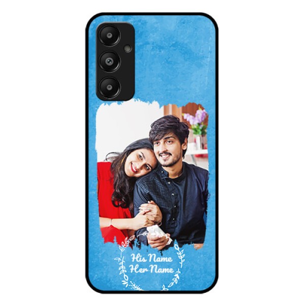 Galaxy A05S Custom Glass Phone Case - Blue Color Vintage Design Galaxy A05S Custom Glass Phone Case - Blue Color Vintage Design