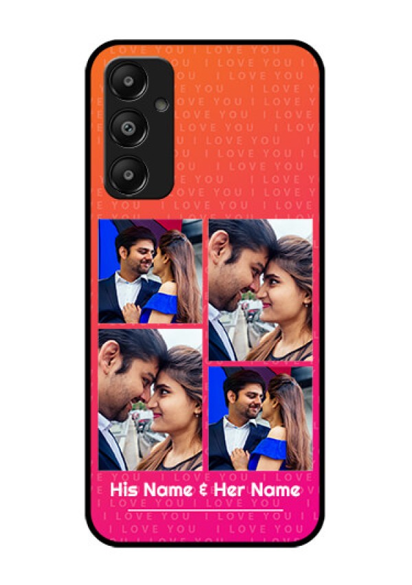 Galaxy A05s Custom Glass Phone Case - I Love You Pink Design
