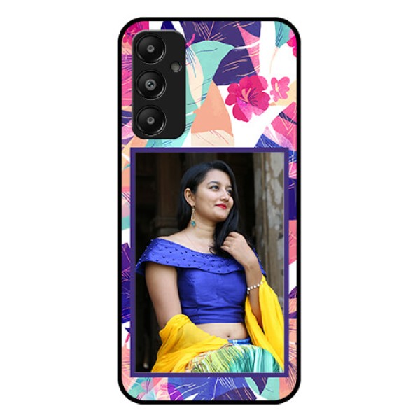 Galaxy A05s Custom Glass Phone Case - Abstract Floral Design