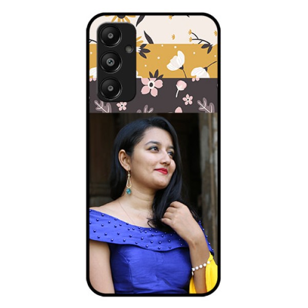 Galaxy A05s Custom Glass Phone Case - Stylish Floral Design