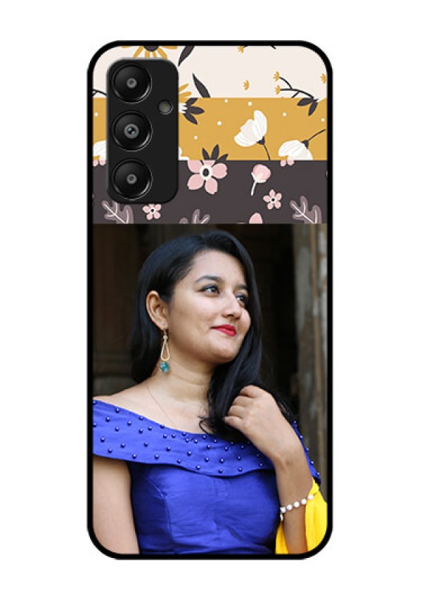 Galaxy A05s Custom Glass Phone Case - Stylish Floral Design