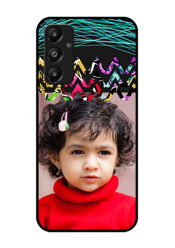 Galaxy A05s Custom Glass Phone Case - Neon Abstract Design