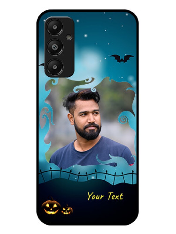 Custom Galaxy A05s Custom Glass Phone Case - Halloween Frame Design