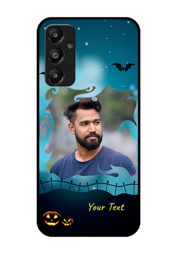 Galaxy A05s Custom Glass Phone Case - Halloween Frame Design