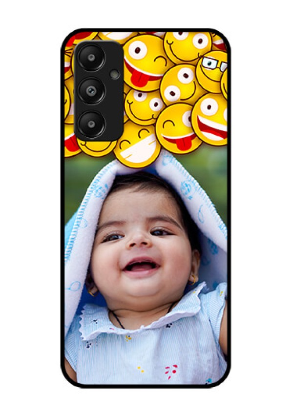 Galaxy A05s Custom Glass Phone Case - With Smiley Emoji Design