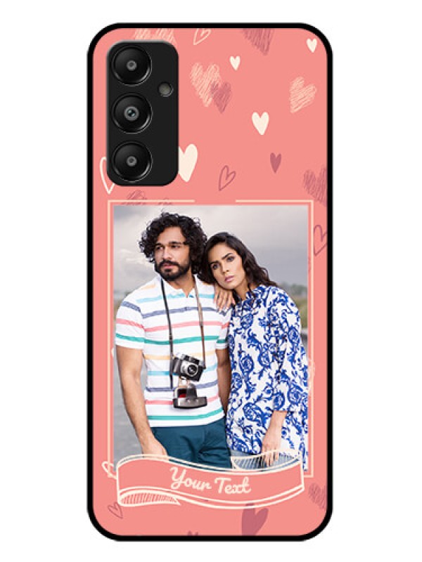 Custom Galaxy A05s Custom Glass Phone Case - Love Doodle Art Design