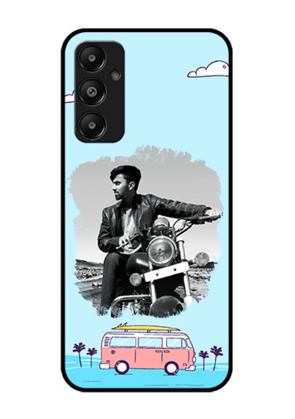 Galaxy A05s Custom Glass Phone Case - Travel & Adventure Design
