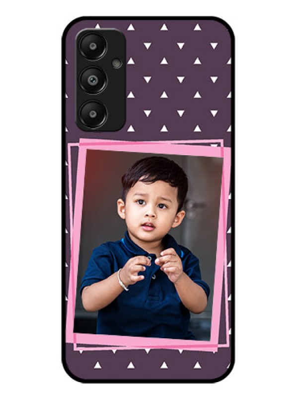 Custom Galaxy A05s Custom Glass Phone Case - Triangle Pattern Dotted Design