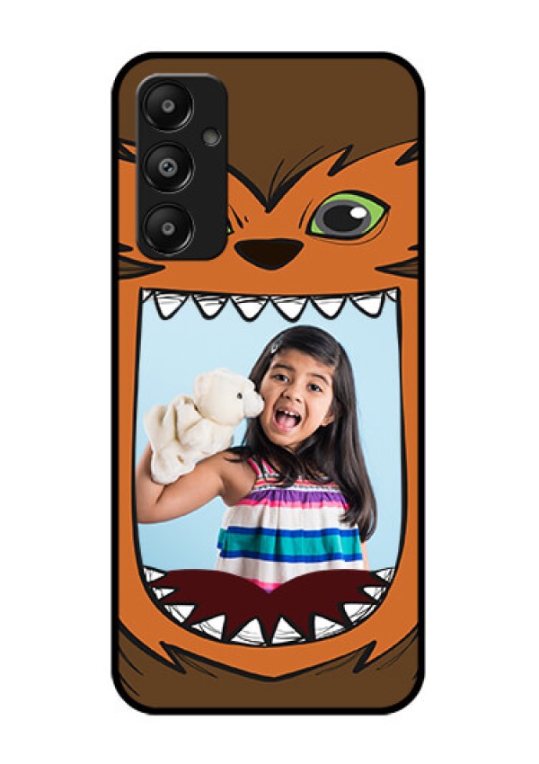 Galaxy A05s Custom Glass Phone Case - Owl Monster Back Case Design