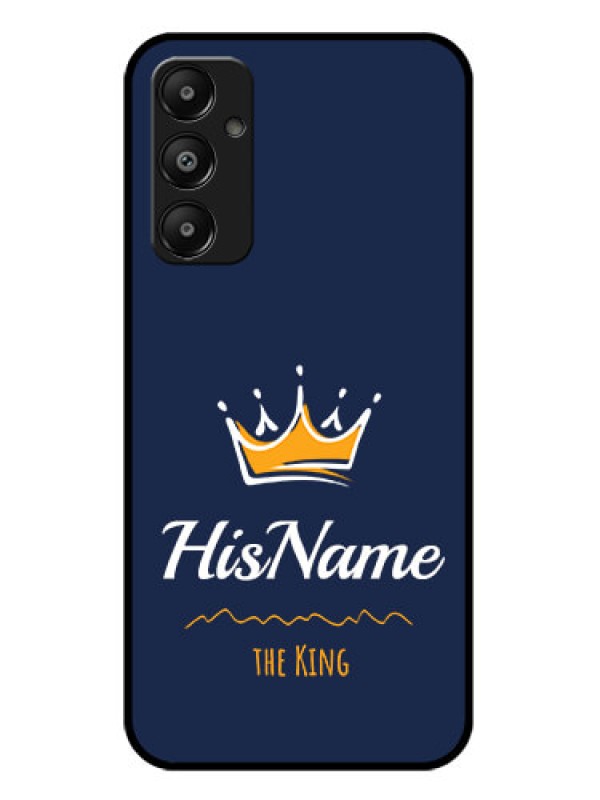 Custom Galaxy A05s Custom Glass Phone Case - King With Name Design