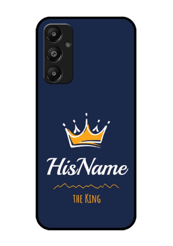 Galaxy A05s Custom Glass Phone Case - King With Name Design