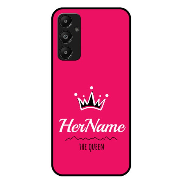 Galaxy A05s Custom Glass Phone Case - Queen With Name Design Galaxy A05s Custom Glass Phone Case - Queen With Name Design