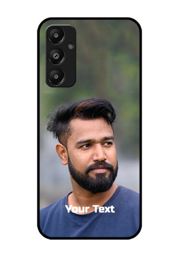 Galaxy A05s Custom Glass Phone Case - Photo With Text Design