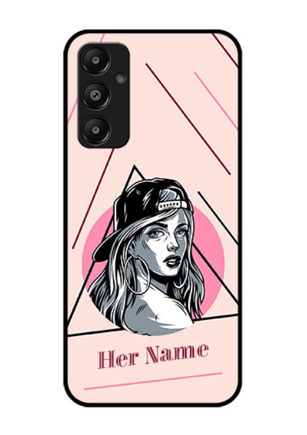 Galaxy A05s Custom Glass Phone Case - Rockstar Girl Design