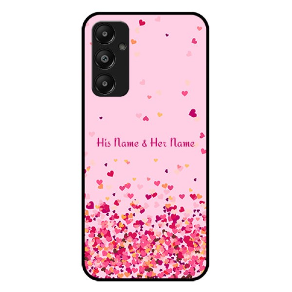 Galaxy A05s Custom Glass Phone Case - Floating Hearts Design Galaxy A05s Custom Glass Phone Case - Floating Hearts Design