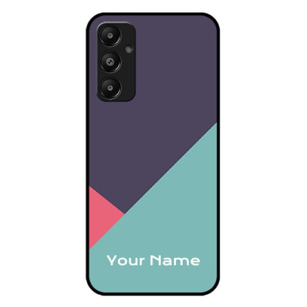 Galaxy A05s Custom Glass Phone Case - Tri Color Abstract Design