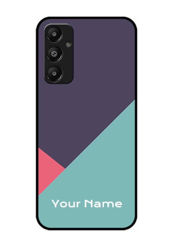Galaxy A05s Custom Glass Phone Case - Tri Color Abstract Design