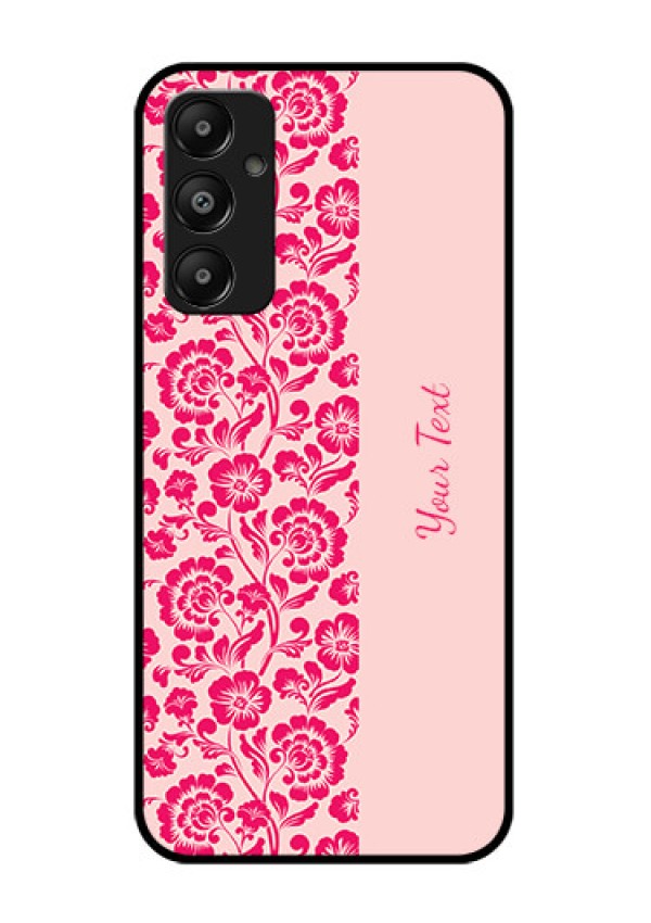 Galaxy A05s Custom Glass Phone Case - Attractive Floral Pattern Design