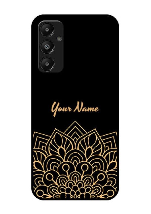 Galaxy A05s Custom Glass Phone Case - Golden Mandala Design
