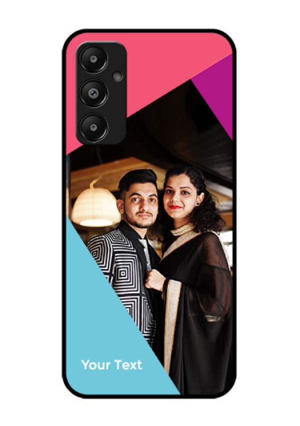 Galaxy A05s Custom Glass Phone Case - Stacked Triple Colour Design