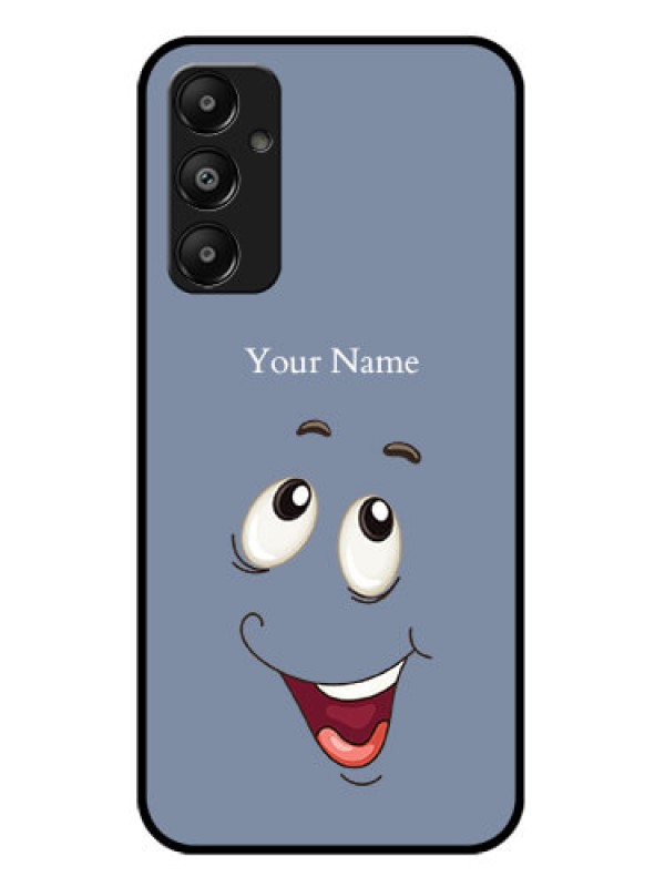 Custom Galaxy A05s Custom Glass Phone Case - Laughing Cartoon Face Design