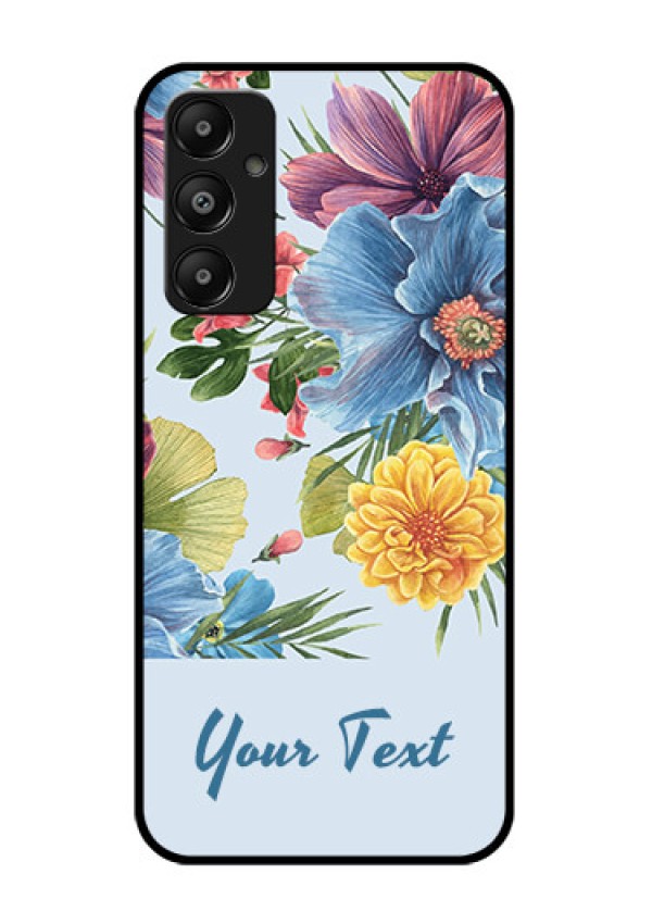 Galaxy A05s Custom Glass Phone Case - Stunning Watercolored Flowers Painting Design